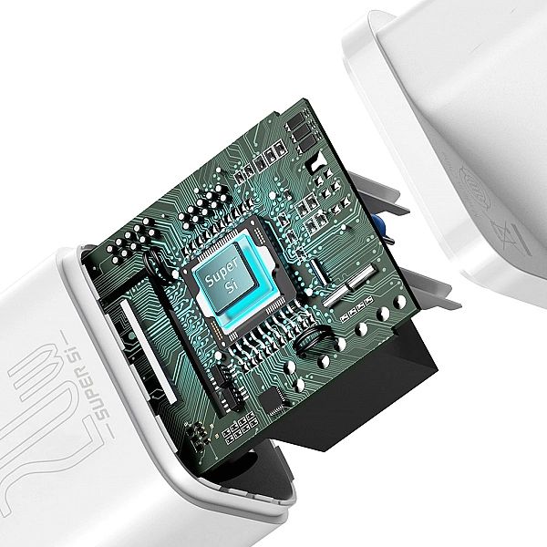 Baseus Super Si 1C szybka ładowarka USB Typ C 20 W Power Delivery biał