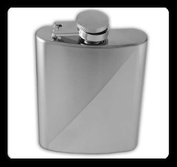 piersiówka połówkowa z grawerem w opakowaniu 9 oz