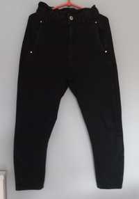 Modne spodnie Zara czarne  paperbag  S/M