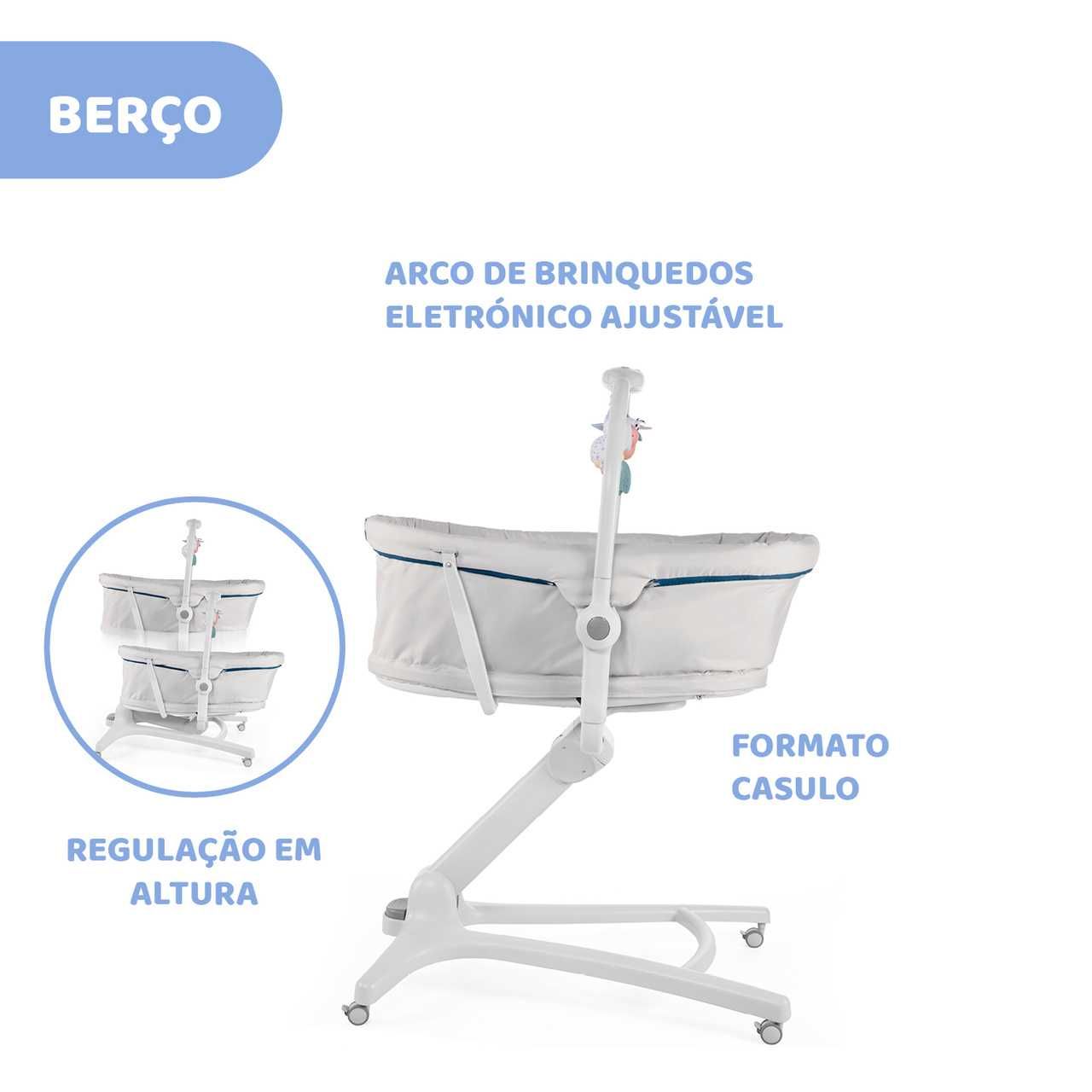 Berço Chicco Baby Hug Air 4 in 1 com Kit tampo e forro higiénico