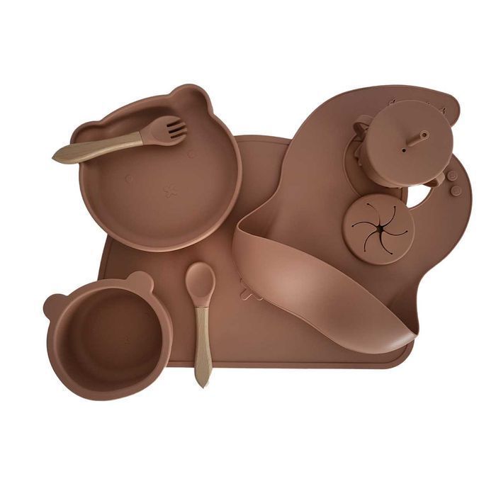 Conjunto refeição bebe silicone