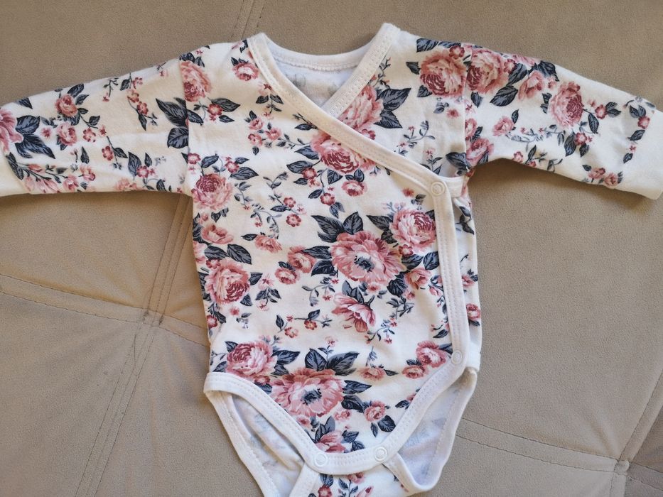 Komplet dla noworodka body kopertowe,półspiochy,spodnie baggy56-62cm/0