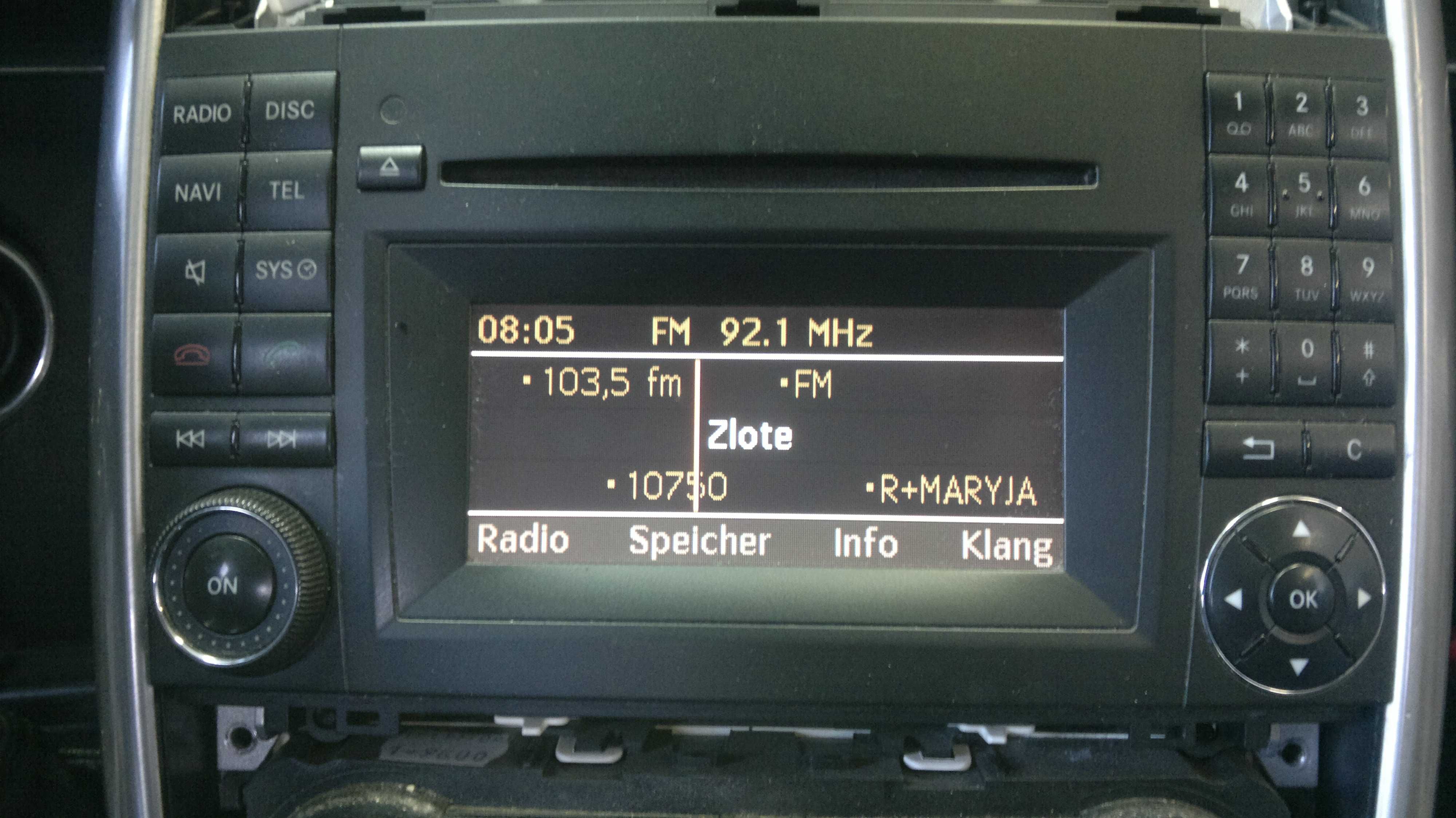 Mercedes B klasa W245 A klasa W169 LIFT RADIO NAWIGACJA z Bluetooh