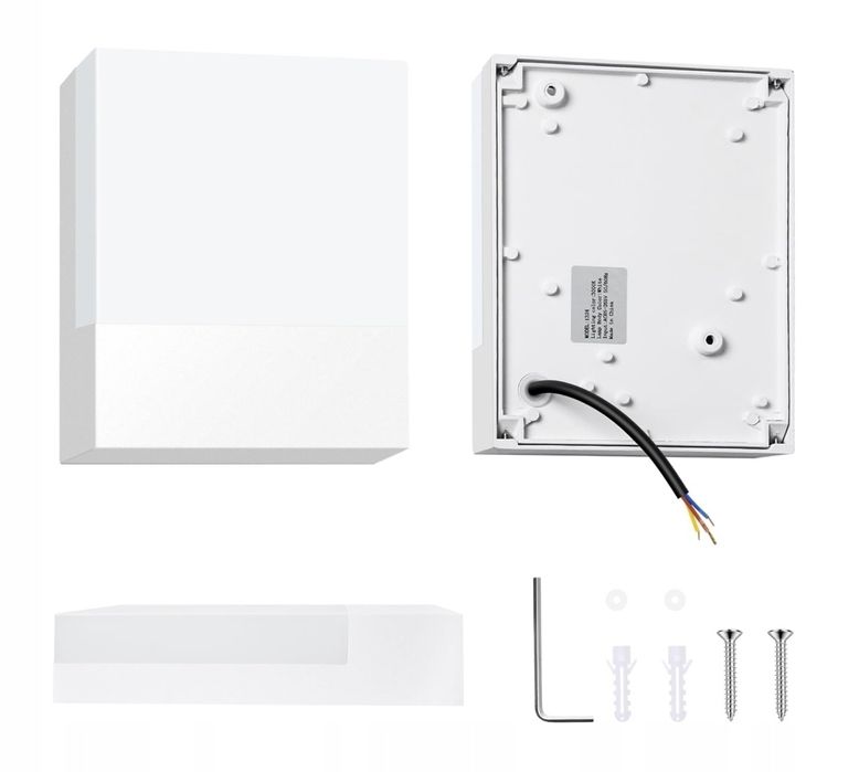 KINGWEN 2 Sztuki LED Lampy Ścienne Wewnętrzne Zewnętrzne 15W IP65