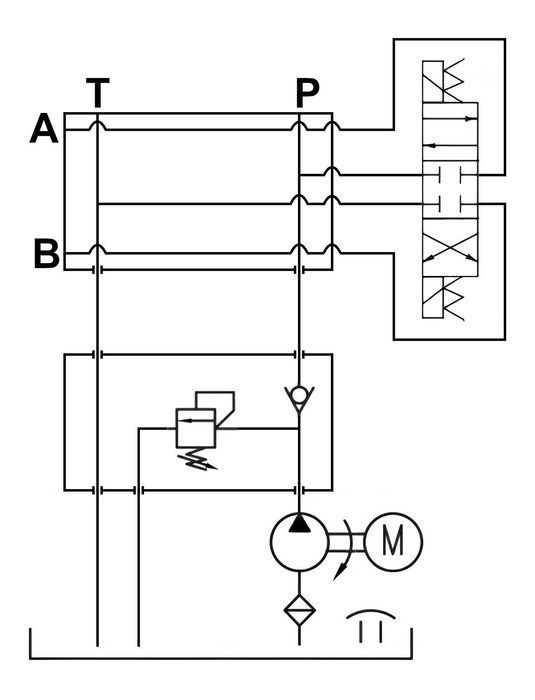 ZASILACZ AGREGAT Hydr. 380V AC 2,2KW 3,3cm3 8L Jedna Sekcja [4094]