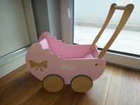 Wózek dla lalek jeździk 3w1 pchacz drewniany