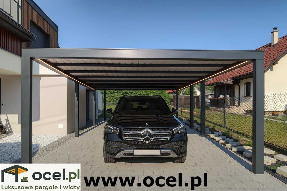 Carport – ochroniarz Twojego auta 24/7, bez przerw na kawę od Ocel.pl