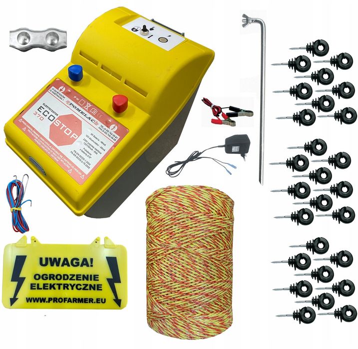 Zestaw kompletny pastuch elektryczny ogrodzenie na psa psy konie