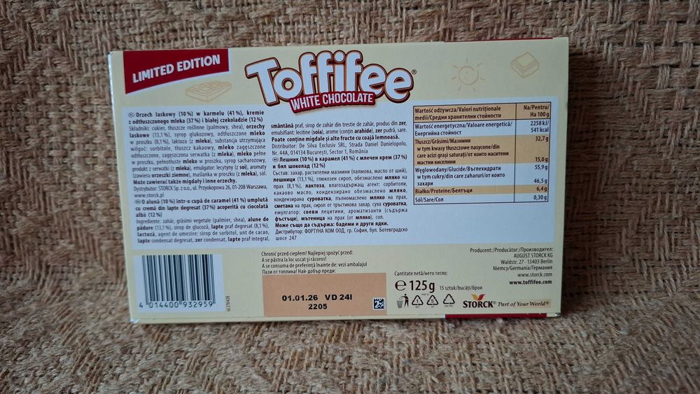 Toffifee White Chocolate - edycja limitowana 125 g