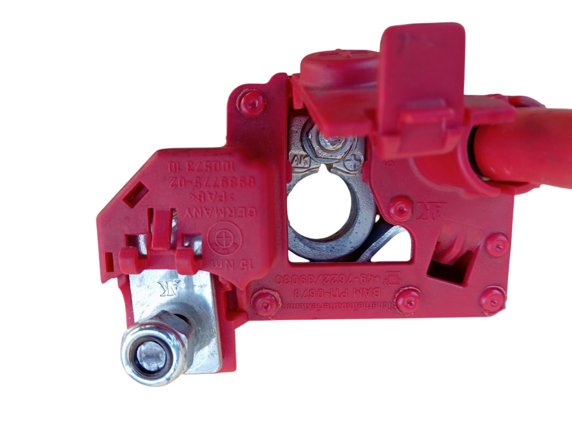 Klema plusowa pirotechniczna bezpiecznik BMW e60 e61