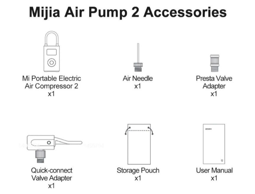 Pompka elektryczna Xiaomi Portable Air Compressor 2 czarny