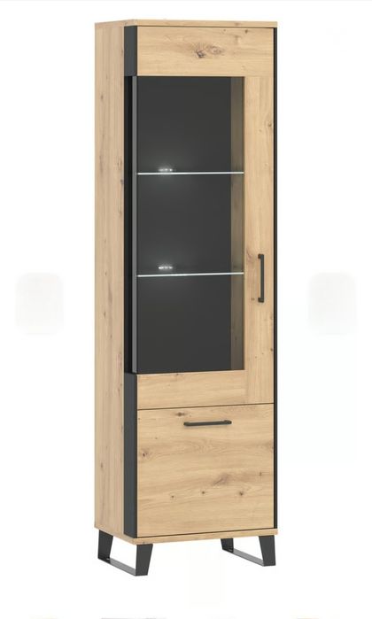 Loft Witryna Lewa Artisan Dab Czarny.