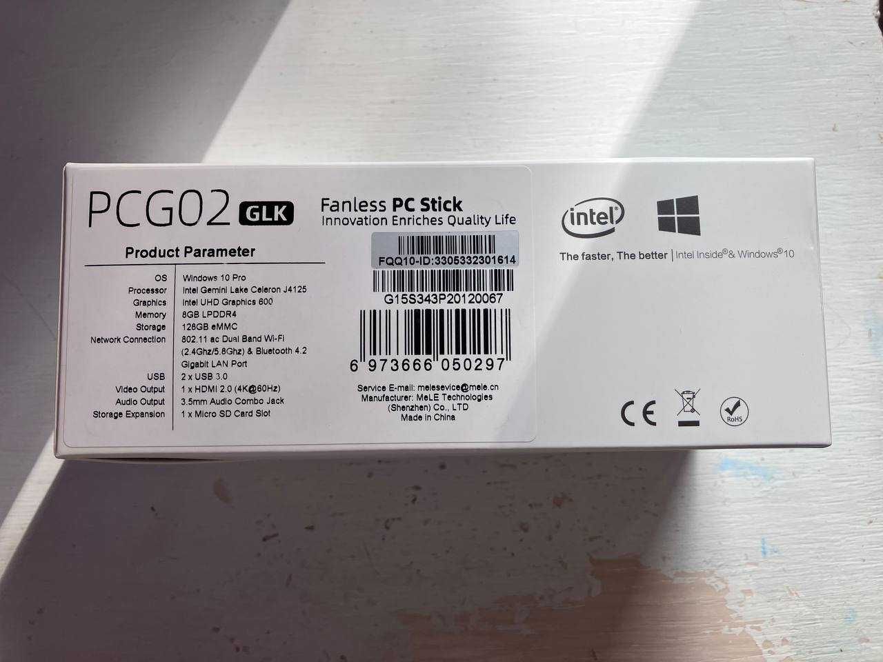 Безвентиляторный Мини-ПК MeLE PCG02 GLK J4125/8GB/128GB