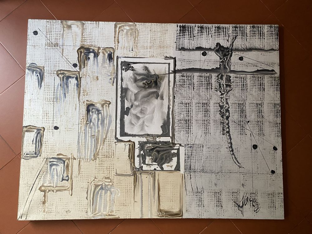 Quadro óleo sobre tela abstrato