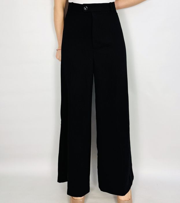 Czarne eleganckie spodnie wide leg XL 42 ZARA