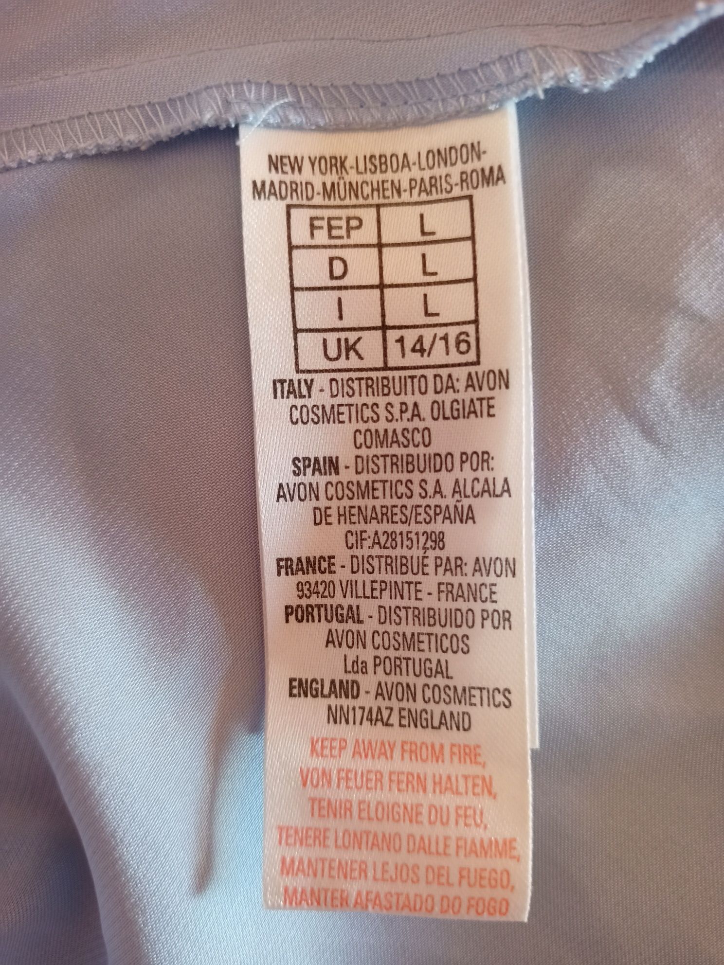 Niebieska koszula nocna na ramiączkach