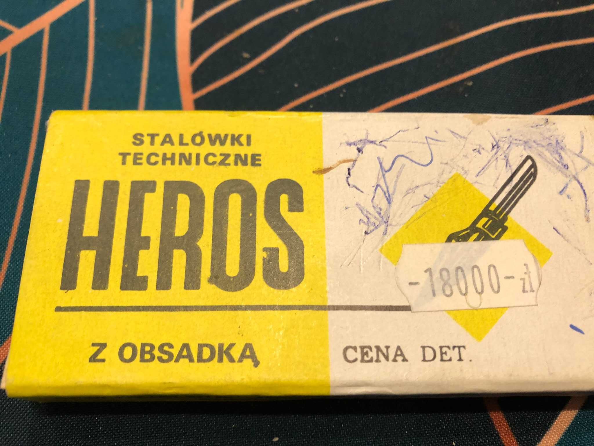 Stalówki techniczne z obsadką Heros - czasy PRL!