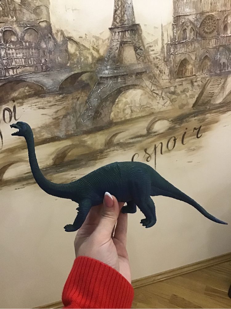 Динозавр broniosaurus 1987 іграшка фігурка резина гума тверда вінтаж