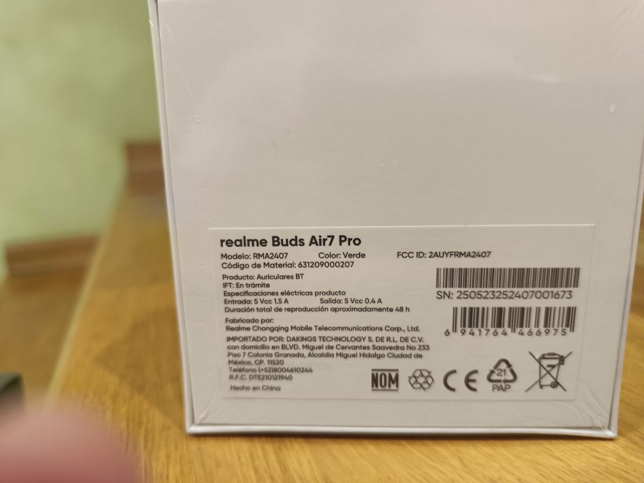 Realme Buds air 7 Pro AI нові Green