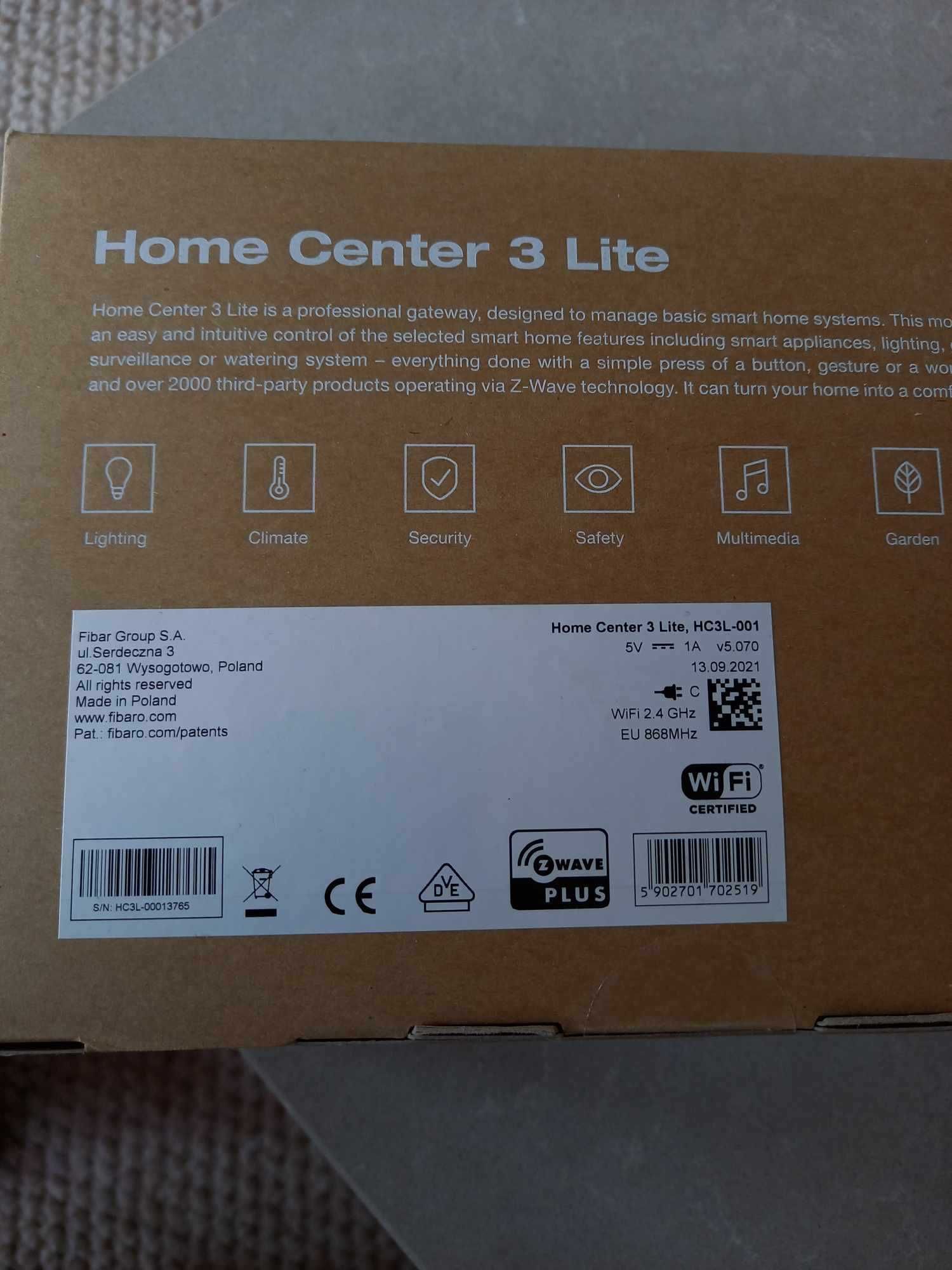 Centrala FIBARO Home Center 3 LITE
