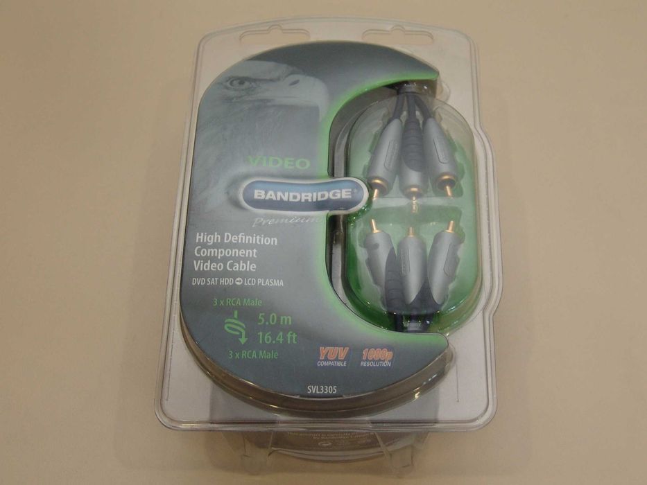 Кабель межблочный Bandridge Profigold RCA/RCA 1,5м, 3м, 5м.