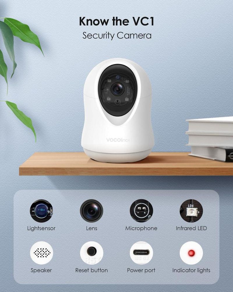 Внутрішня IP камера VOCOlinc Opto VC1 Apple HomeKit Wi-Fi відеокамера
