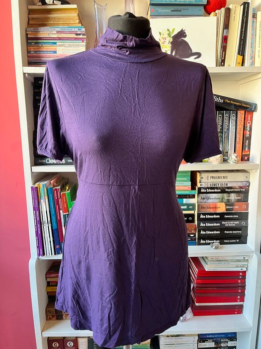 Śliwkowa bluzeczka z golfem