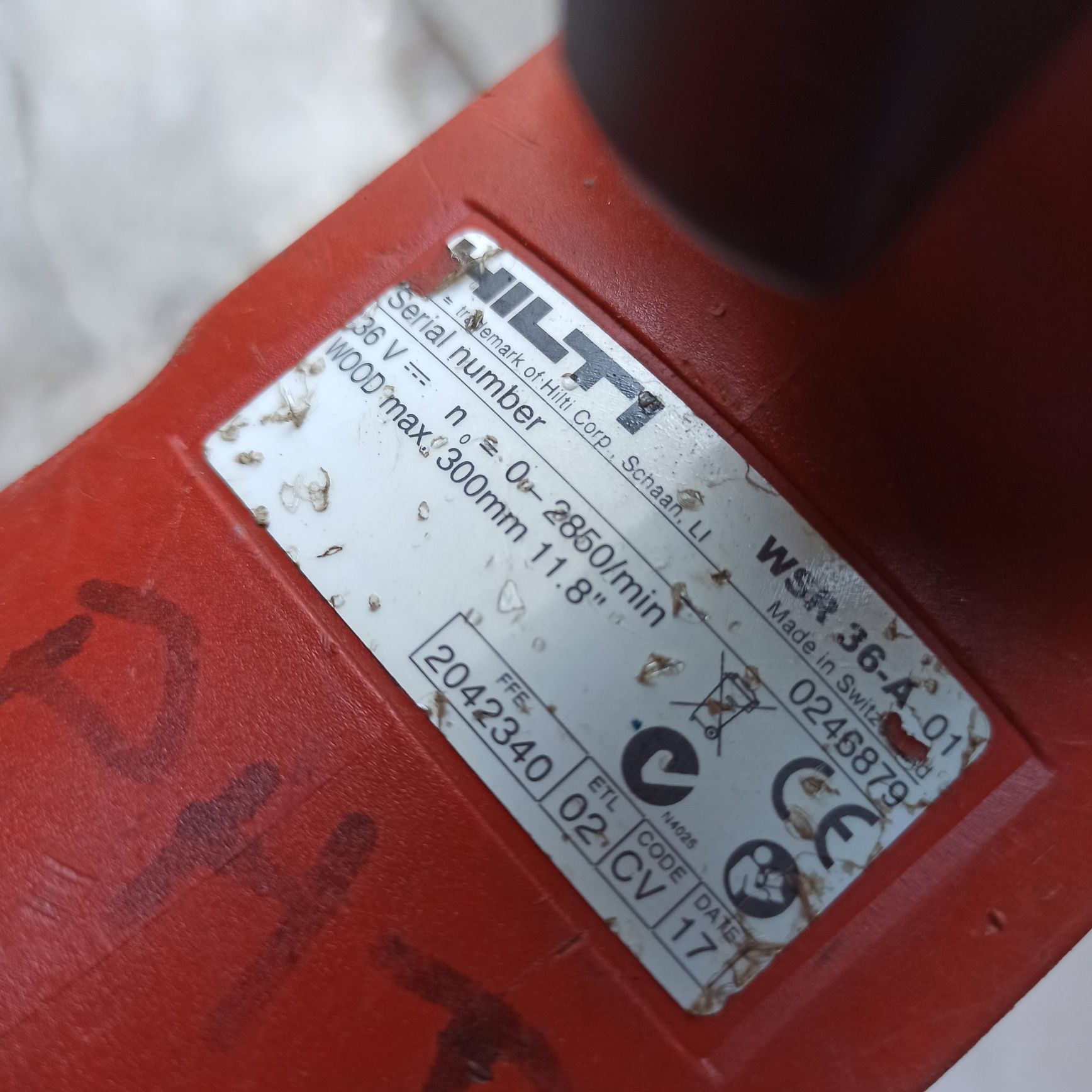 Piła szablasta może jest sprawna a może na części HILTI WSR 36-A 36V