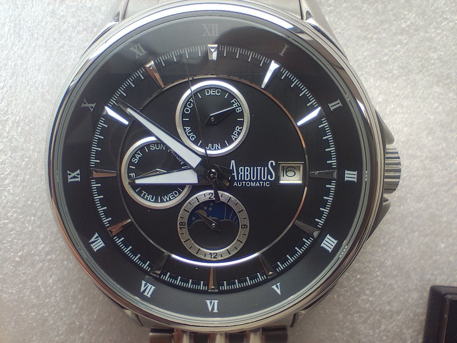Годинник чоловічий механічний ARBUTUS Broadway Black Dial