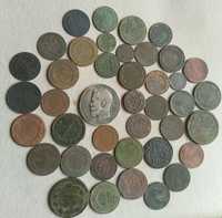 Монети царскі срібниц рубль 1897р та мідні монети 40шт