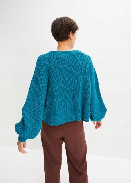 B.P.C sweter morski bez zapięcia r.48/50