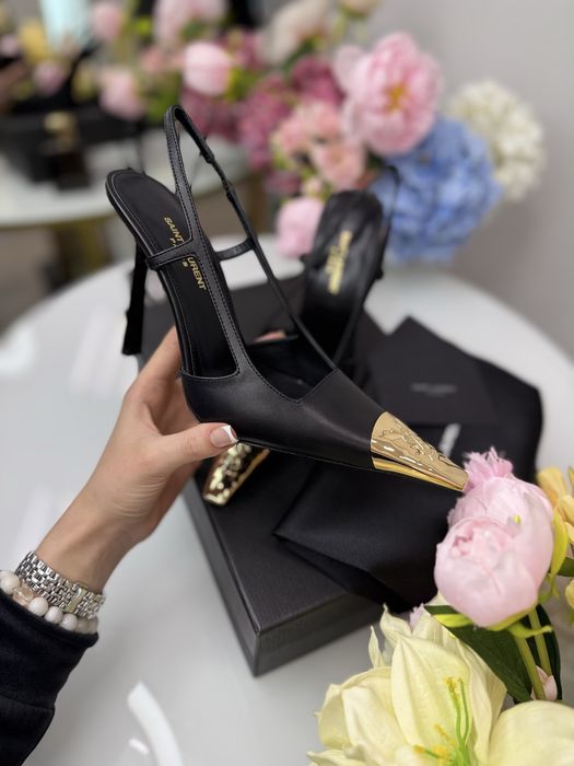 Туфли слинг-бэки Saint Laurent кожа. 36,37,38,39р. 1:1