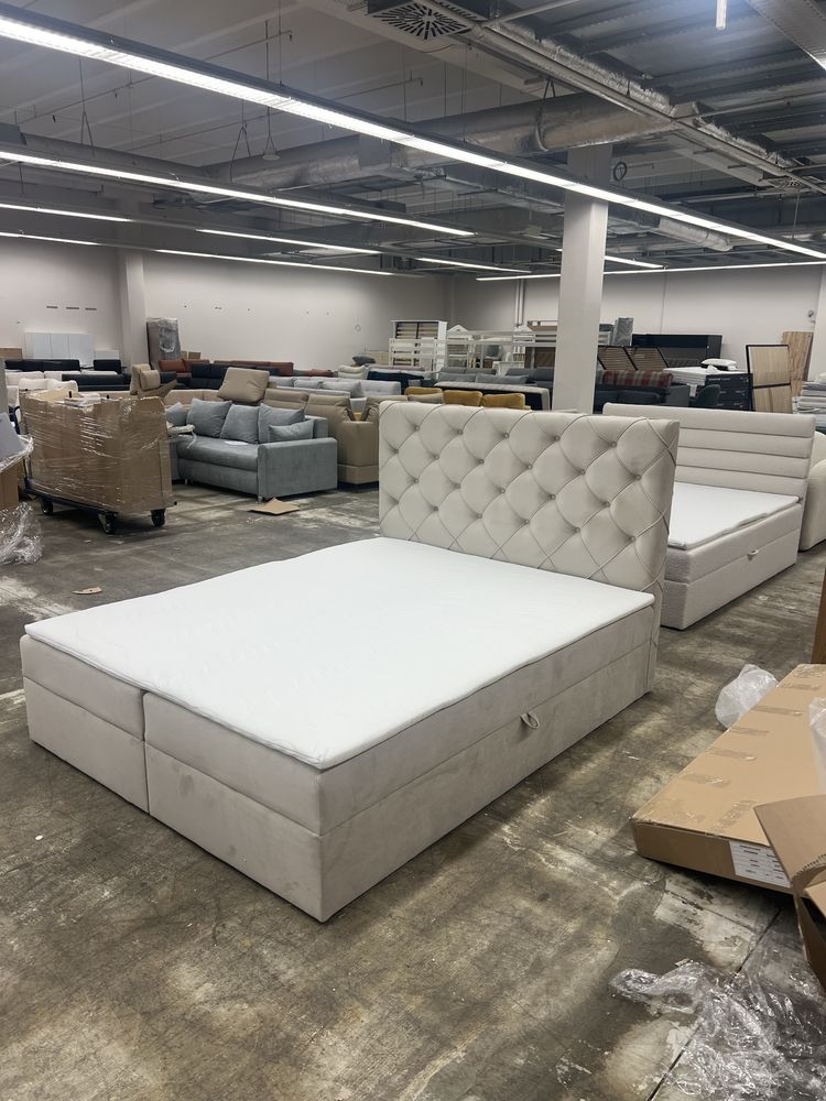 Lozko 160/200 - z pojemnikiem - nowe - powystawowe -50% - Outlet