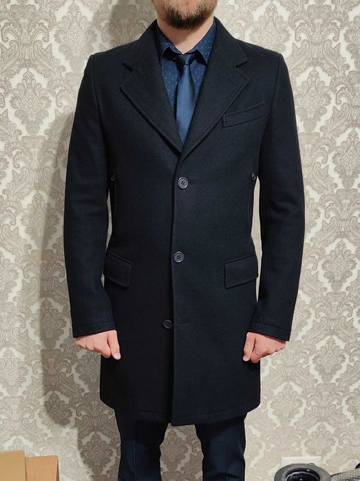 Чоловіче шерстяне пальто Італія Cotton&Silk розмір M ( 50-52)