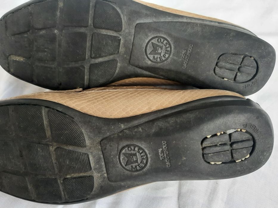 mokasyny damskie, jasne, MEPHISTOM