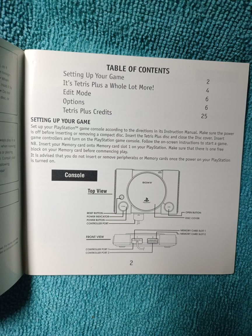 Ps1 Tetris Plus psx psone Książeczka Manual Angielska