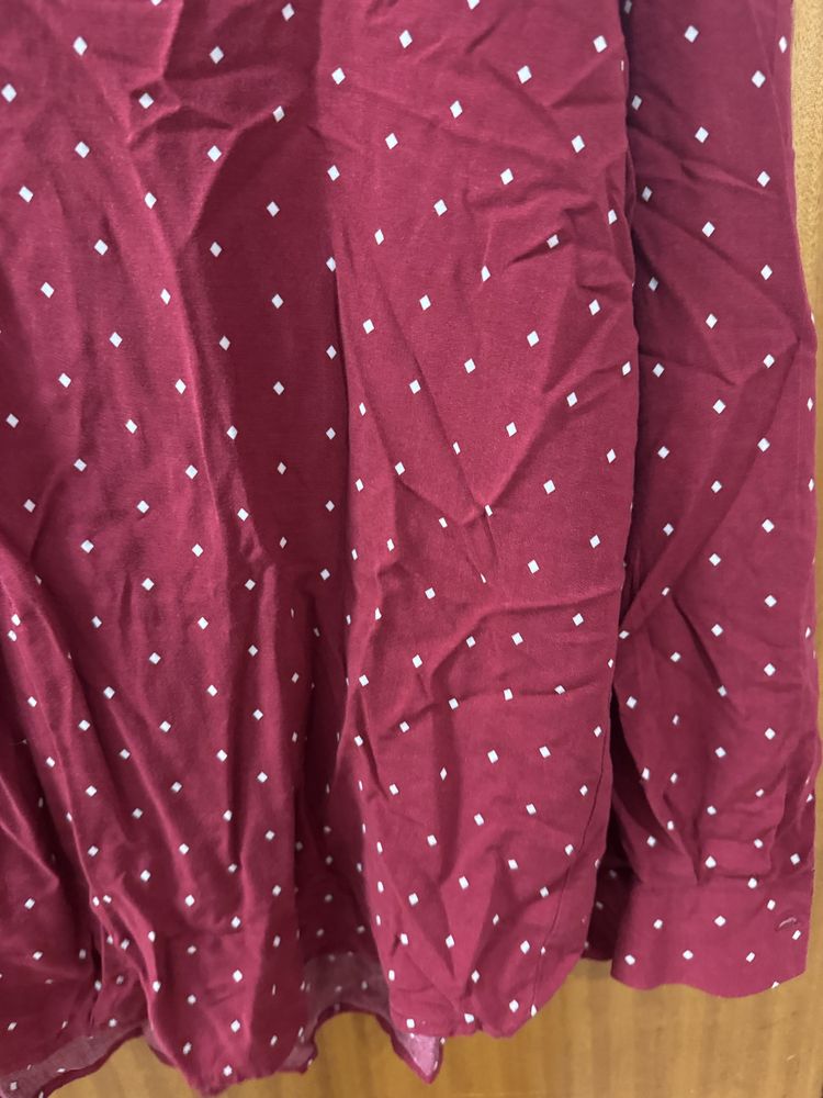 Camisa bordô Mango