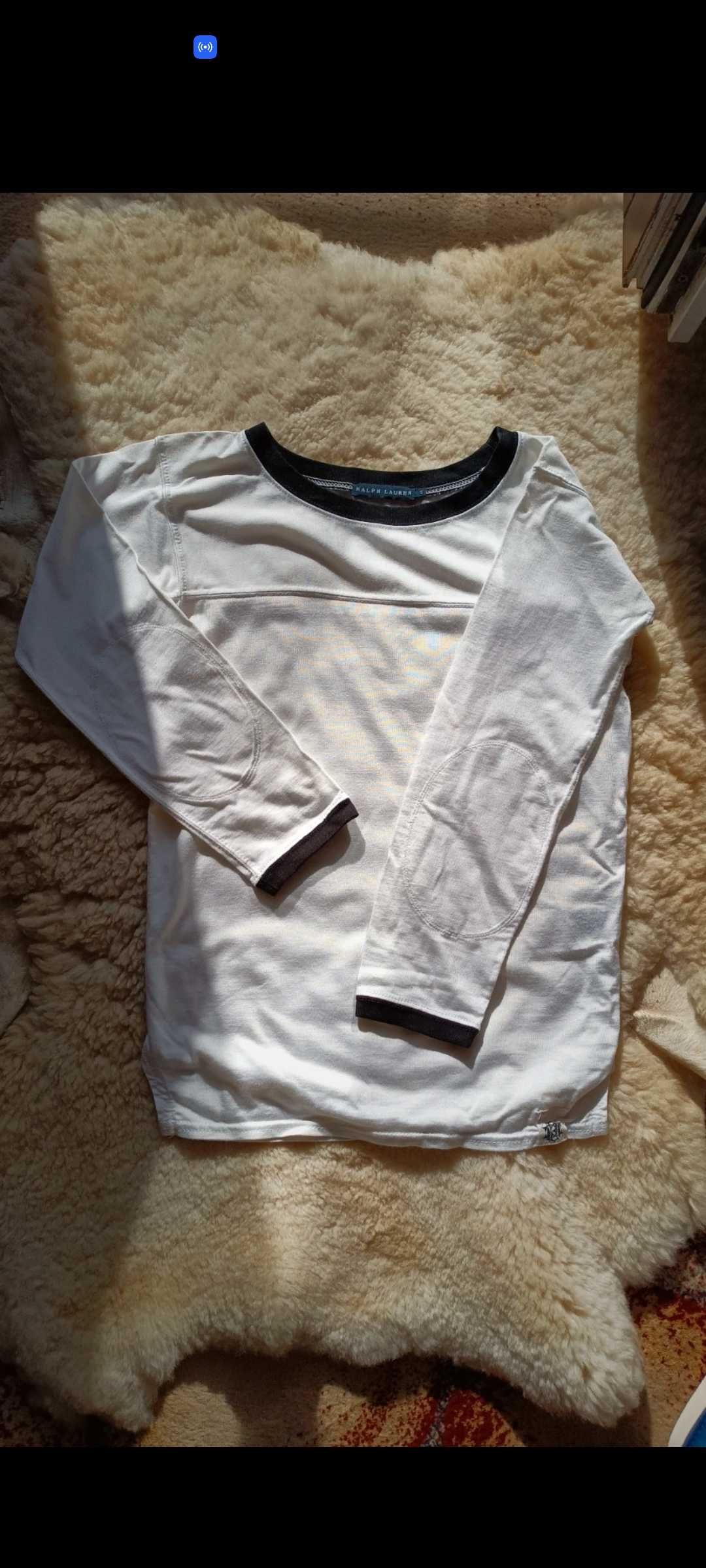 Koszulka Ralph Lauren S z długim rękawem basic biała