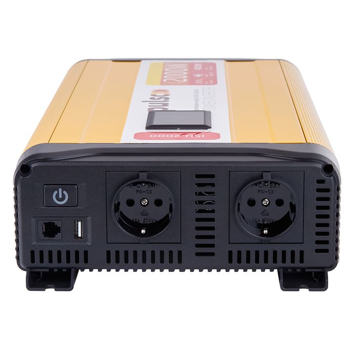 Перетворювач напруги PULSO/ISU-2000/12V-220V/2000W/LCD синусоїдна/хвил