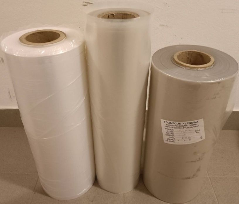 Folia taśma LDPE polietylenowa termokurczliwa opakowaniowa stretch