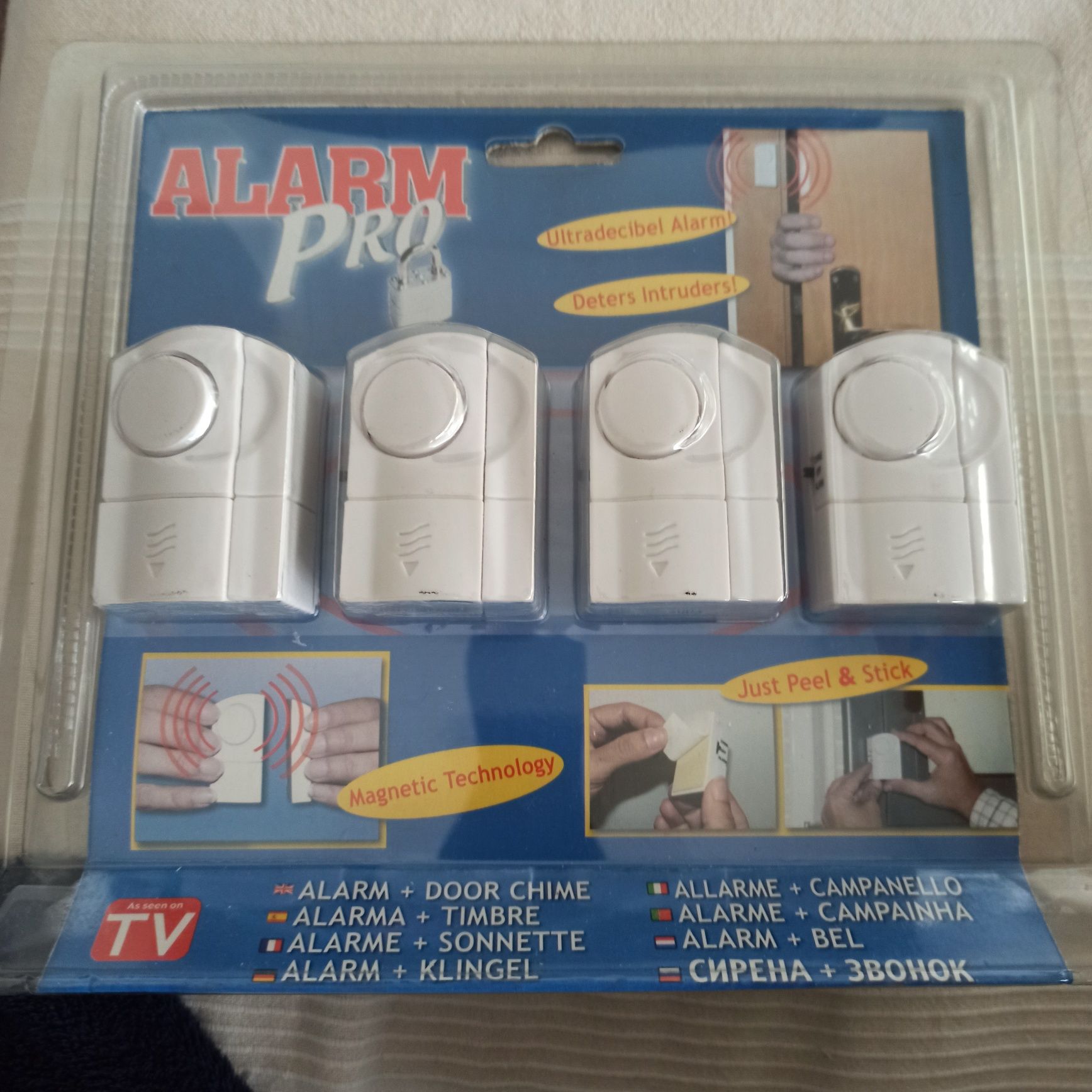 Conjunto de 4 alarmes magnéticos para portas e janelas