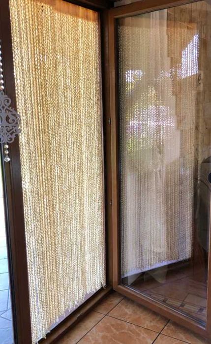 Firany makaron sznurki białe 300 x 250 cm ! 2 sztuki !