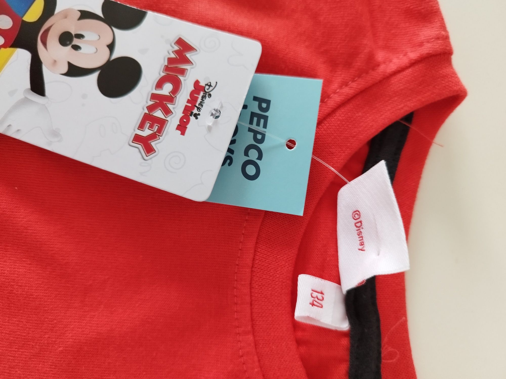 Nowa Bluzka chłopięca Koszulka z długim rękawem T-shirt Mickey r.134