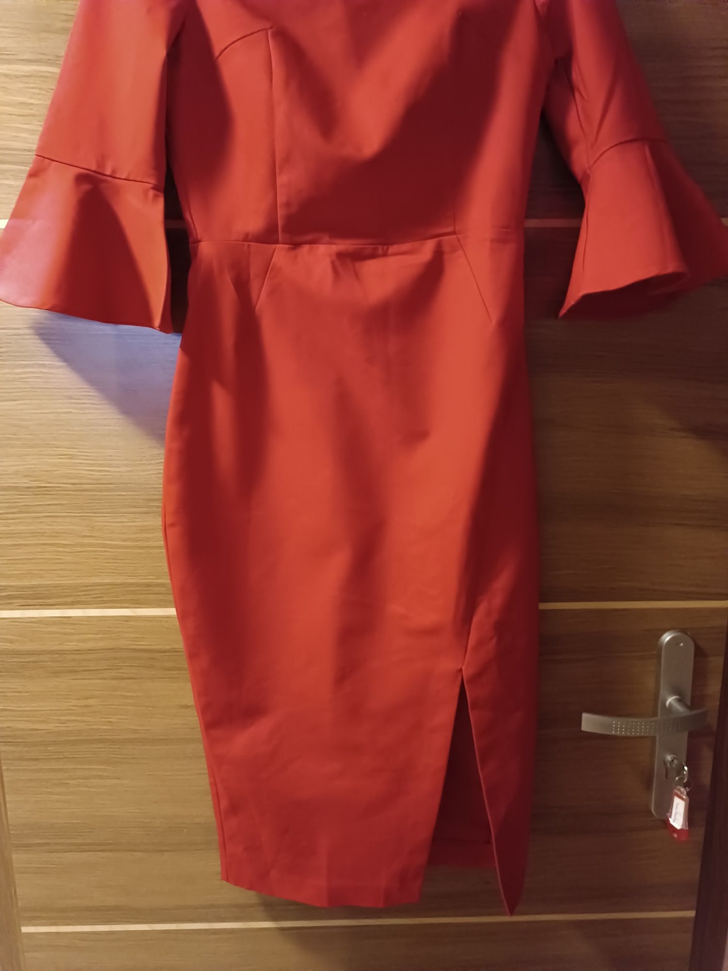 Sukienka hiszpanka czerwona Zara Basic