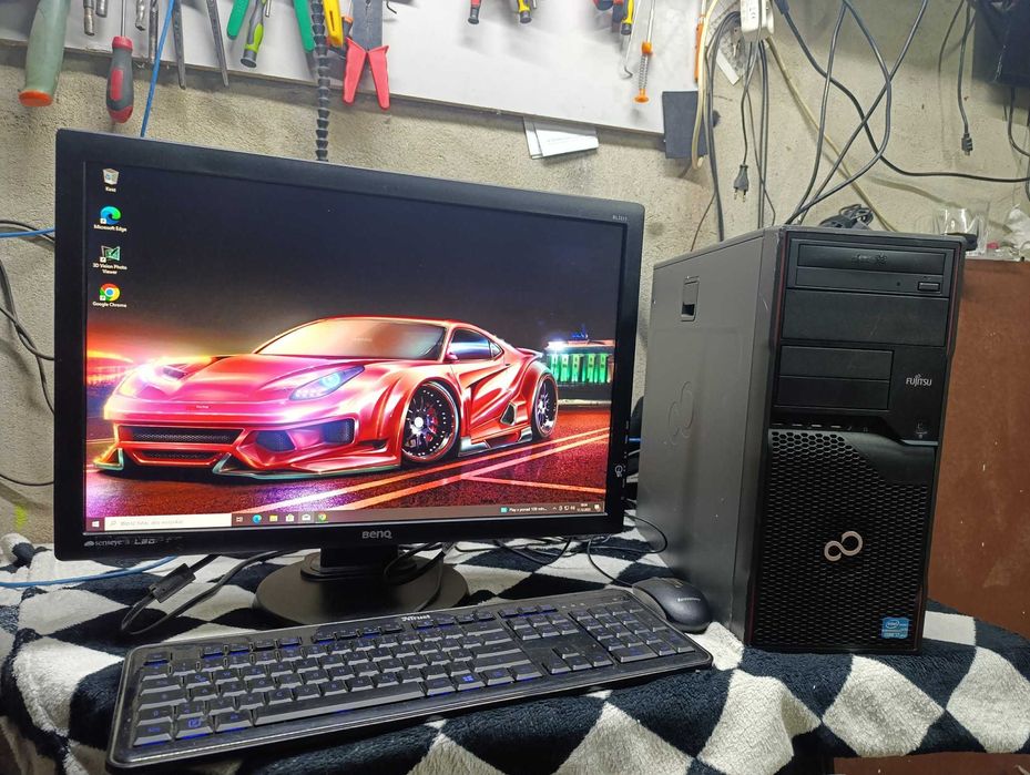 Szybki Komputer i7 8x3.40ghz, ram 16 GB, Geforce, Duży monitor LED 22