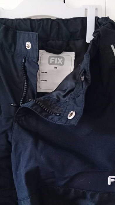 Spodnie firmy Fix, shell - ochronne - na śnieg i pluchę.