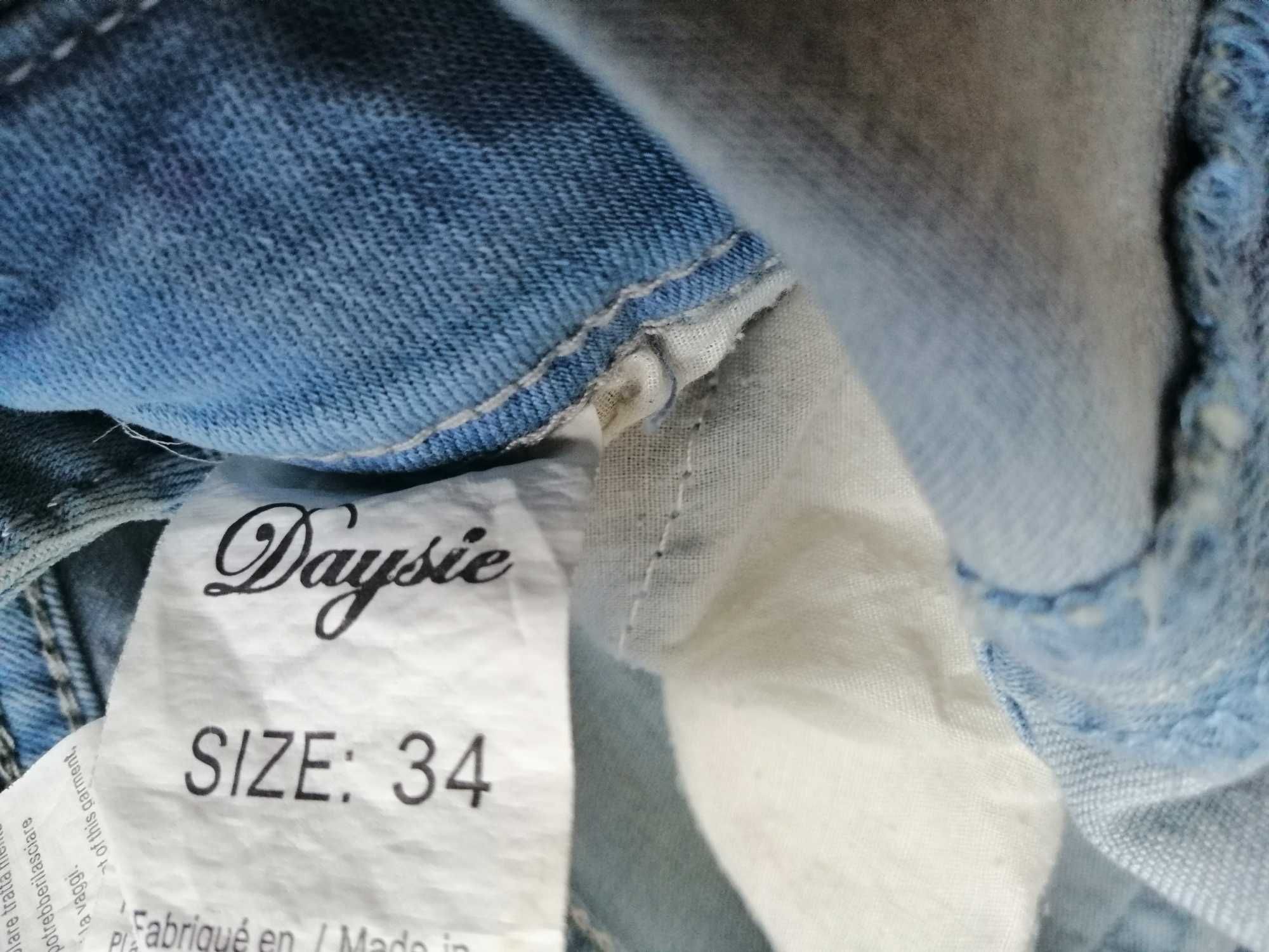 Jeansowe ogrodniczki, długie Denimbox Daysie.rozm 34.