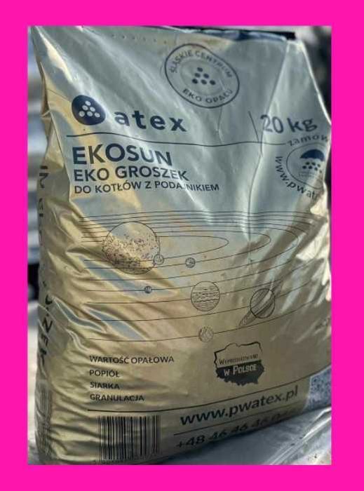 Wysokokaloryczny groszek premium ekosun 28 atex ekogroszek workowany