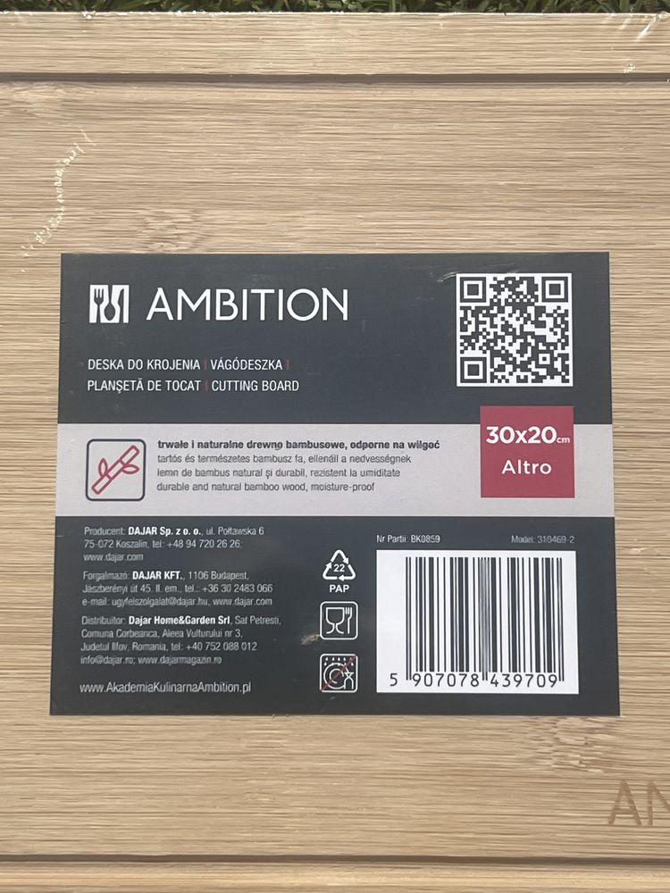 Bambusowa deska do krojenia Ambition