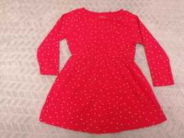 Czerwona sukienka świąteczna w gwiazdki Reserved roz. 92